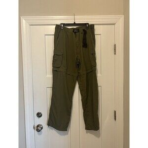 Boy Scouts Pants Men Large Green Convertible Cargo Fishing Hiking Guide Uniform
